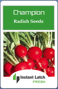 Champion Radish Seeds | NON-GMO | Instant Latch Fresh Garden Seeds