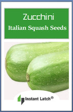 Load image into Gallery viewer, Italian Squash Zucchini Seeds | NON-GMO | Heirloom | Fresh Garden Seeds