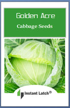 Load image into Gallery viewer, Golden Acre Cabbage Seeds | NON-GMO | Instant Latch Fresh Garden Seeds