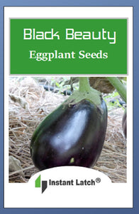 Black Beauty Eggplant Seeds | NON-GMO | Instant Latch Fresh Garden Seeds