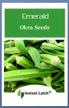 Load image into Gallery viewer, Emerald Okra Seeds | NON-GMO | Heirloom | Fresh Garden Seeds