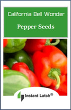 Load image into Gallery viewer, California Wonder Bell Pepper Seeds | NON-GMO | Instant Latch Fresh Garden Seeds